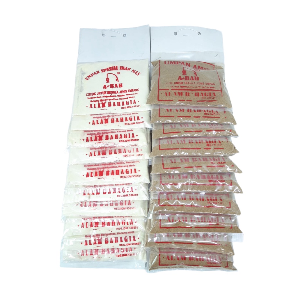 Umpan Pancing A-BAH ALAM BAHAGIA COKLAT &amp; PUTIH