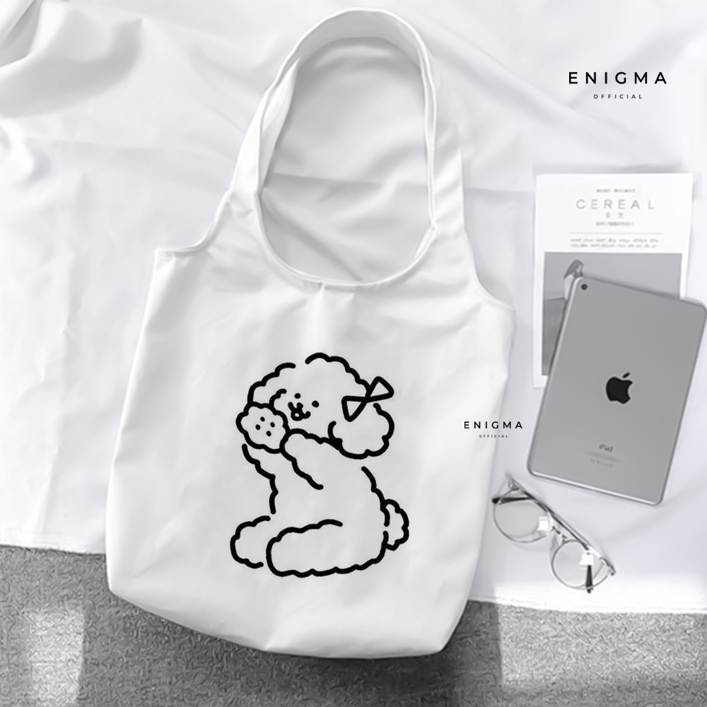 TERBARU TOTEBAG KANVAS PREMIUM ENIGMA TAS WANITA TOTE BAG WANITA TOTEBAG AESTHETIC