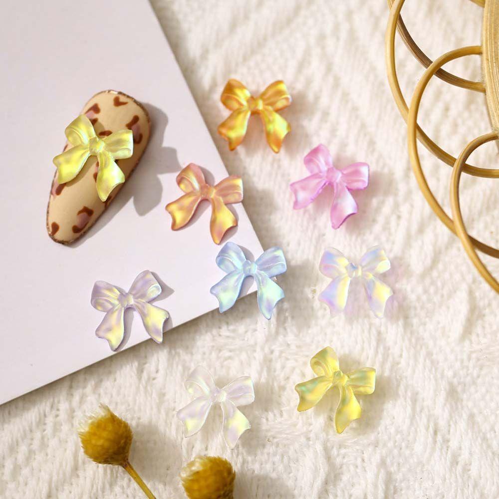 Mxbeauty 3D Nail Art Perhiasan DIY Fashion Nail Art Charms Hiasan Kuku Sparkly Frosted Ikatan Simpul Nail Rinestones