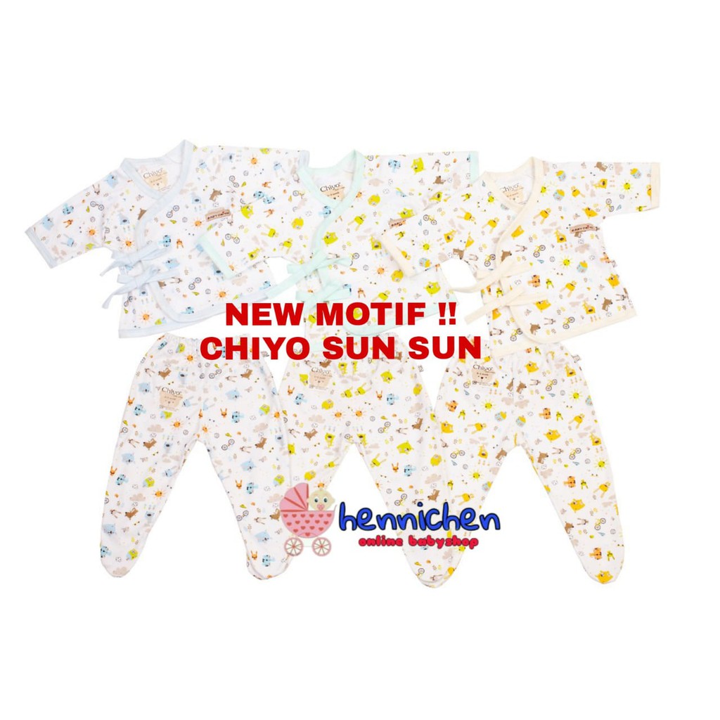 SUPER LEMBUT CHIYO Setelan KIMONO Bayi Celana Panjang Motif / Polos Ukuran 0-3 Bulan SNI