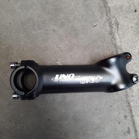 TERMURAH!!! Stem Sepeda / UNO 3D FORGED ORI Fork 28.6mm Stang 25.4mm / Alloy Hitam / Realpict