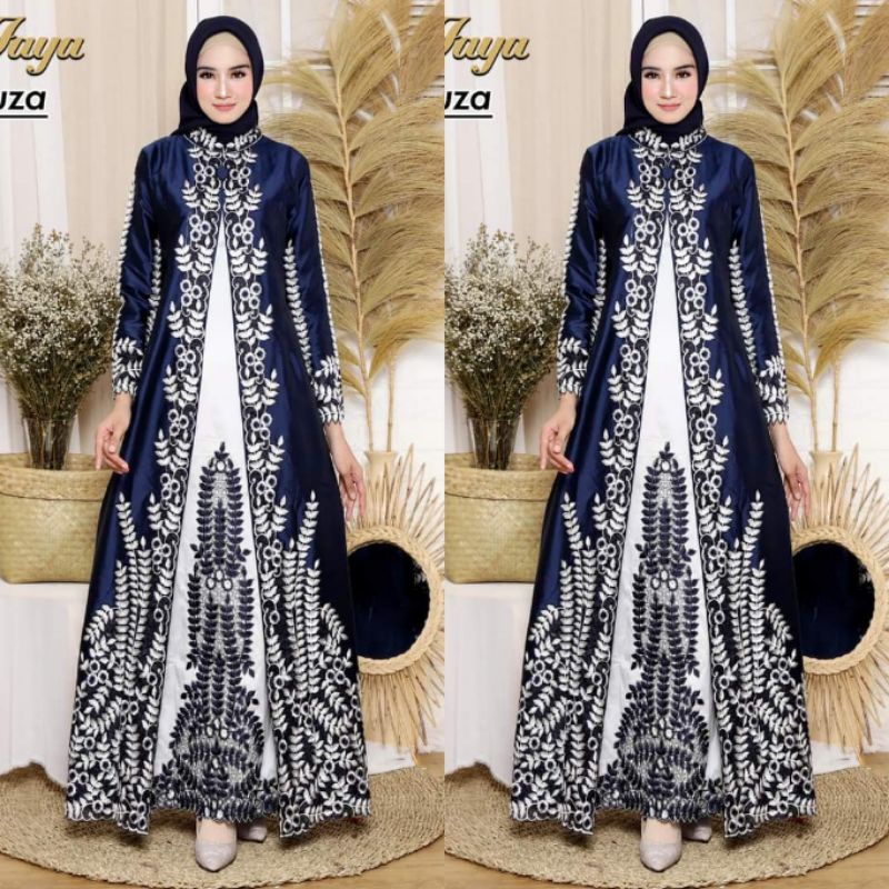 Gamis Mouza pelangi Jaya original bahan tafetta bordir-D