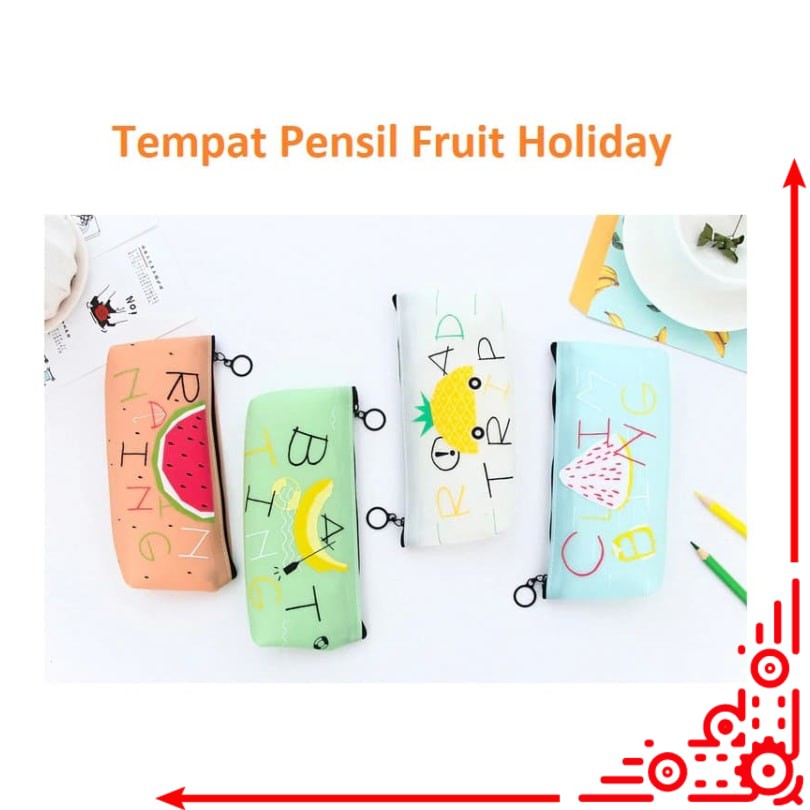 

mj / TP0052 Tempat Pensil Fruit Holiday Pencil Case / Tempat Kosmetik