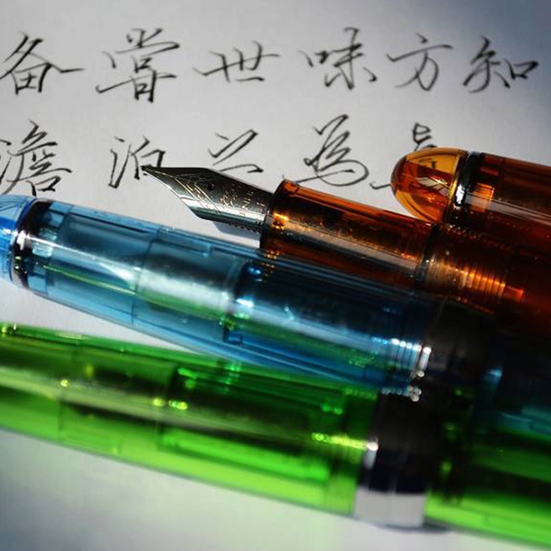 Mary JINHAO 992transparan Fountain Pen 0.5mm Perlengkapan Alat Tulis Alat Tulis Hadiah