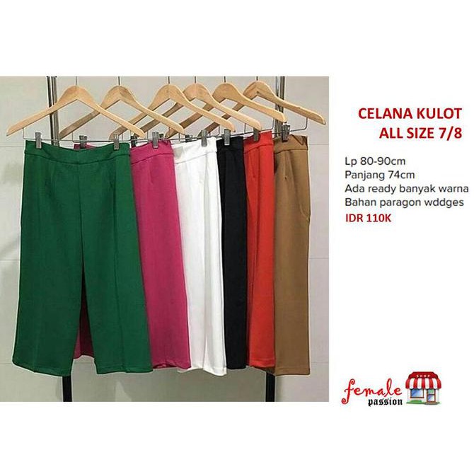 XTV1 CELANA KULOT 7PER8 ( MIDI KULOT PANTS) 33ZN