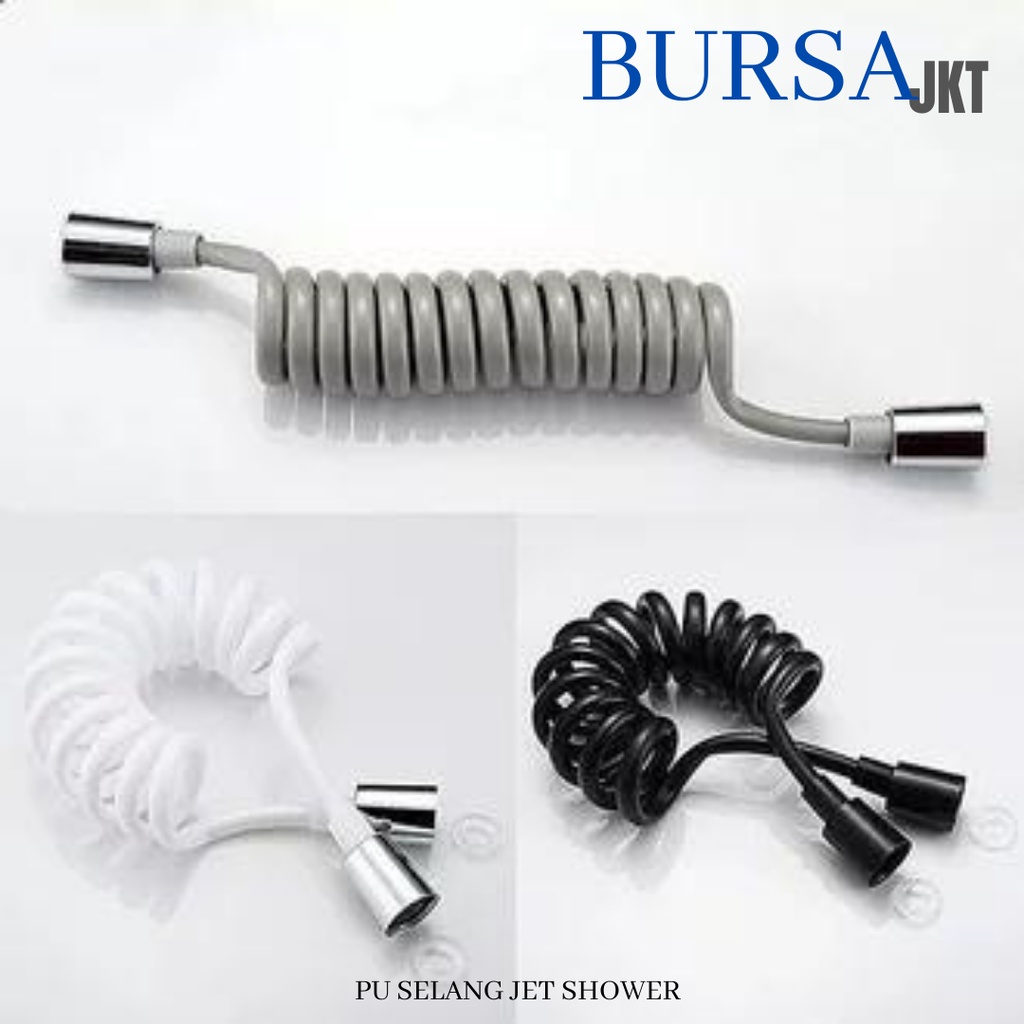 SELANG SHOWER CLOSET CEBOK KARET 2M JET BIDET SPRAY AIR SPIRAL FLEXIBLE SEPERTI KABEL TELEPON