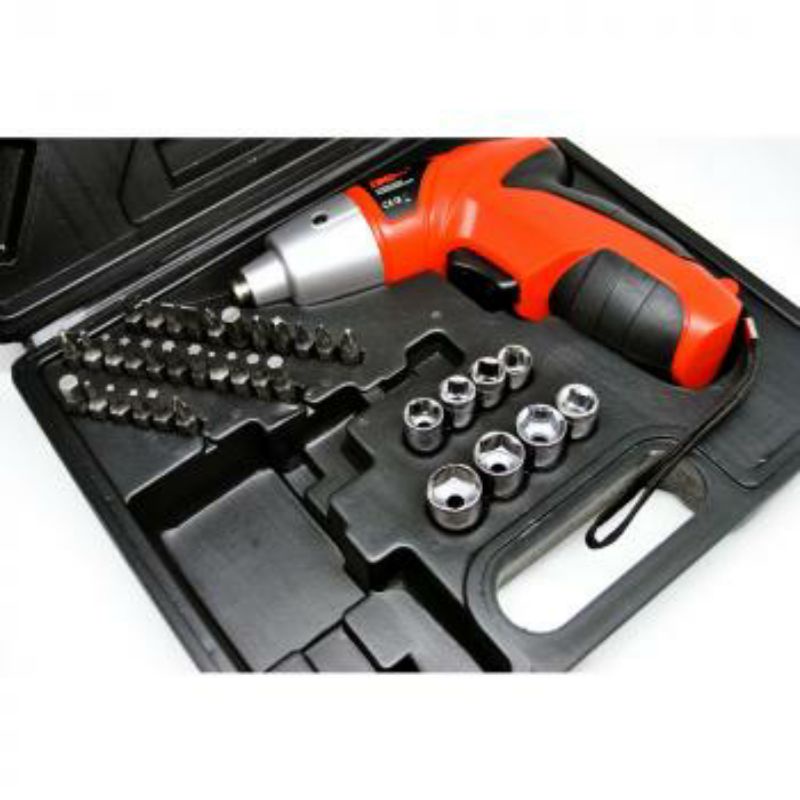 Bor Obeng Elektrik Listrik Multifungsi 1set Cordless Multi-function Electric Screwdriver 4.8V 45pcs