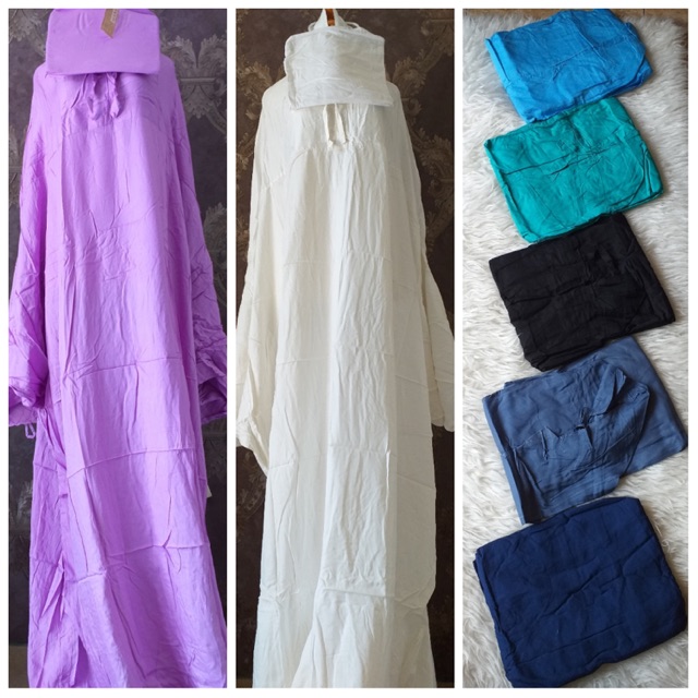 Grosir Mukenah Terusan Rayon Polos Jumbo | Jilbab Orin
