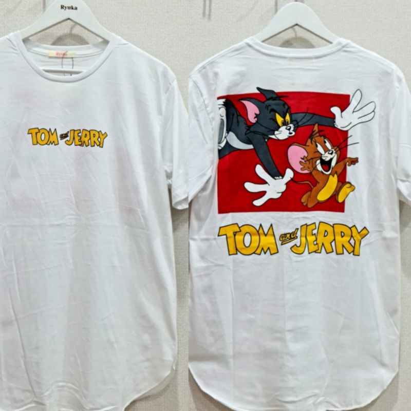 kaos oval wanita / kaos oversize ryuka / kaos ryuka tom n jerry