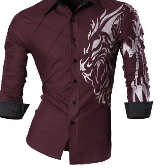 ➳ ANIMOS.KEMEJA CASUAL PRIA LENGAN PANJANG DRAGON ♗