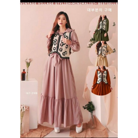 Gamis Yuna Rompi Bunga