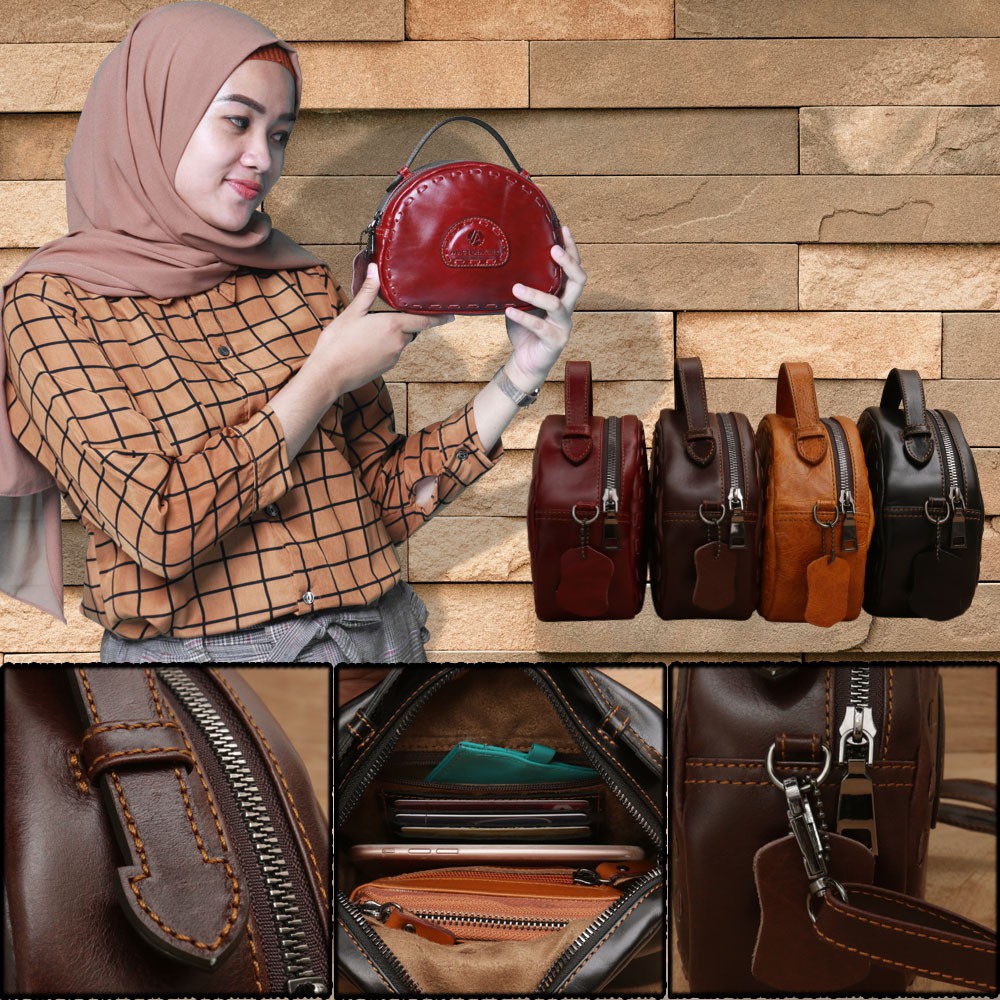 Rosetta Bag  ~  Fresh &amp; Stylish Tas Wanita Selempang Dg Desain Cantik &amp; Unik Bahan Kulit Asli AL04