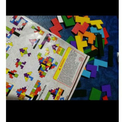 Mainan Puzzle Tangram Tetris Edukasi Untuk Anak Anak Multiwarna Murah