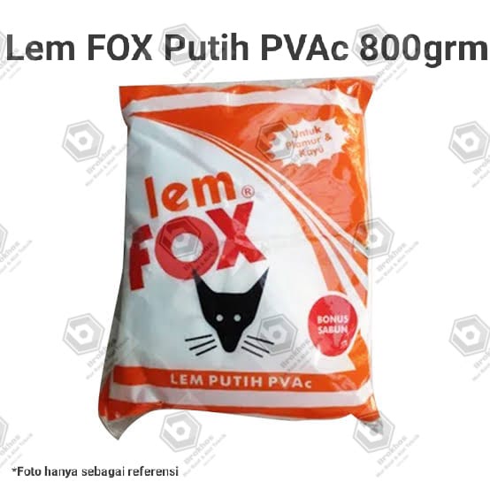 

LEM FOX PLAMUR KAYU PUTIH PVAC WOOD GLUE 700 GRAM 400 GRAM LEM FOX PUTIH ORANGE