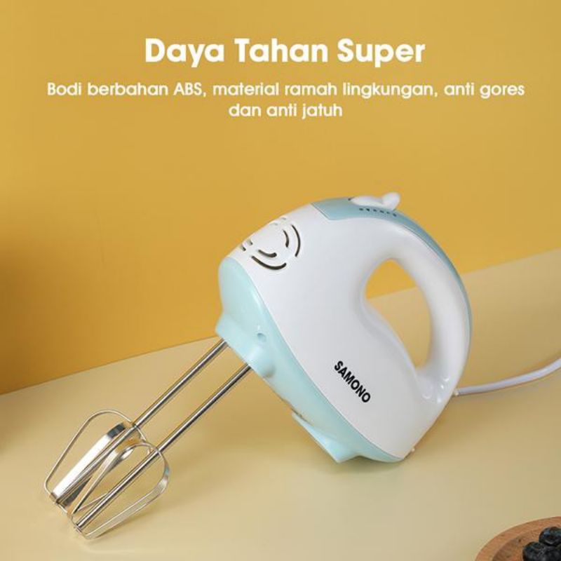 Samono SW-MK01 Electric Mixer Pengocok Telur Elektrik Multifungsi