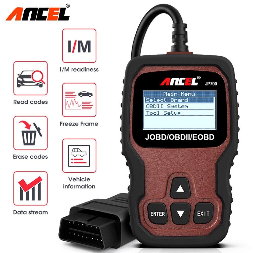 Ancel JP700 JOBD OBD2 Scanner Mobil Jepang Toyota Nissan Honda Mazda Car Diganostic