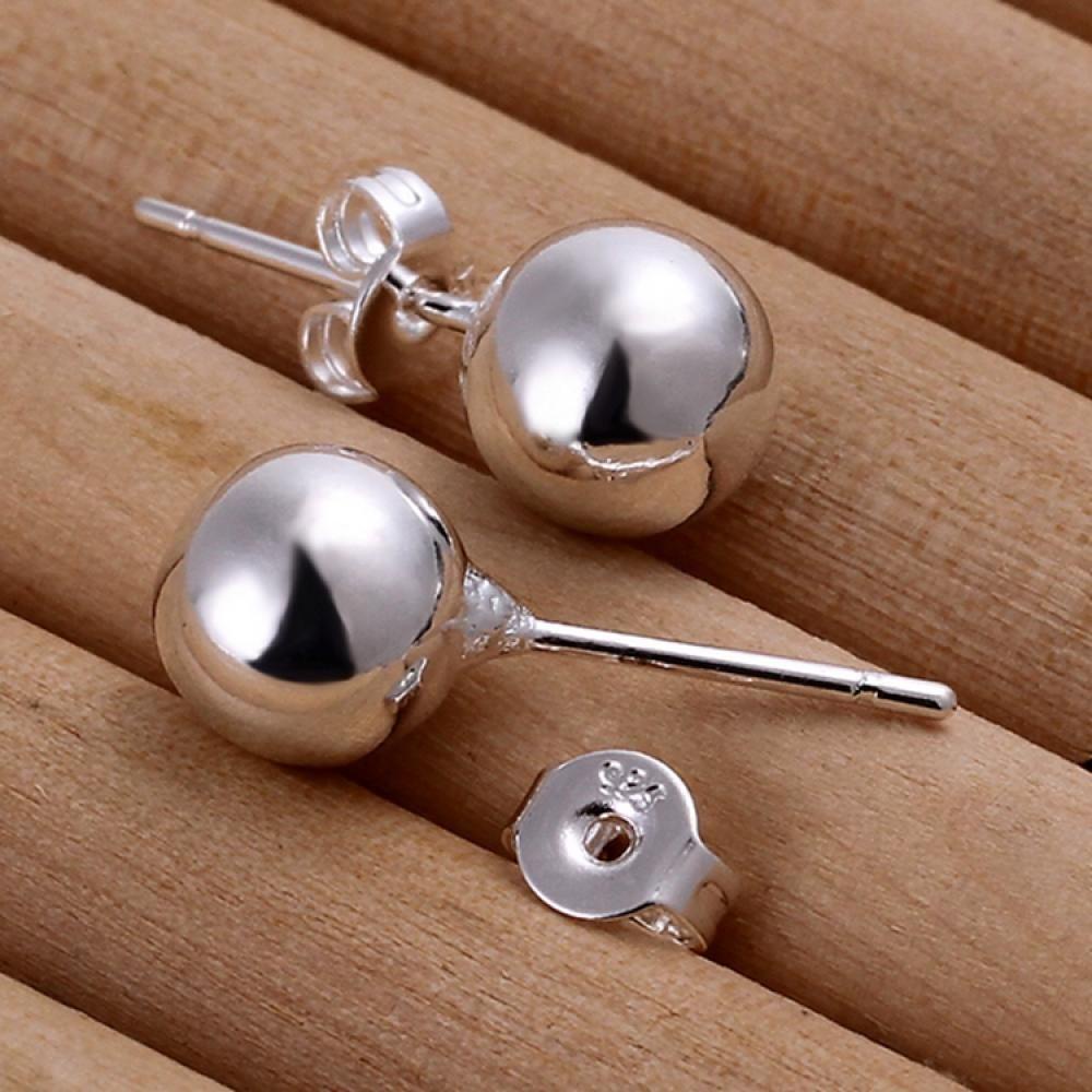 Anting LILY Bola Gadis Lucu Baru Berlapis Perak