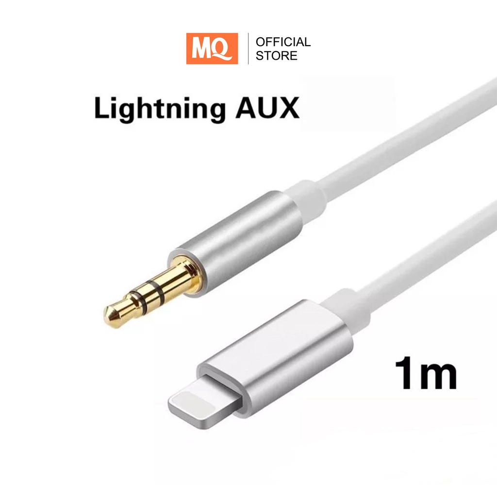 MQ Kabel AUX Audio Lightning To Jack 3.5mm 1Meter Gold Plate T 007