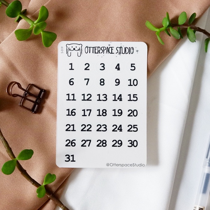 

Otterspace Studio | 019 Date Clear Sticker Vintage Typewriter Font - Stiker Transparan Planner / Bujo