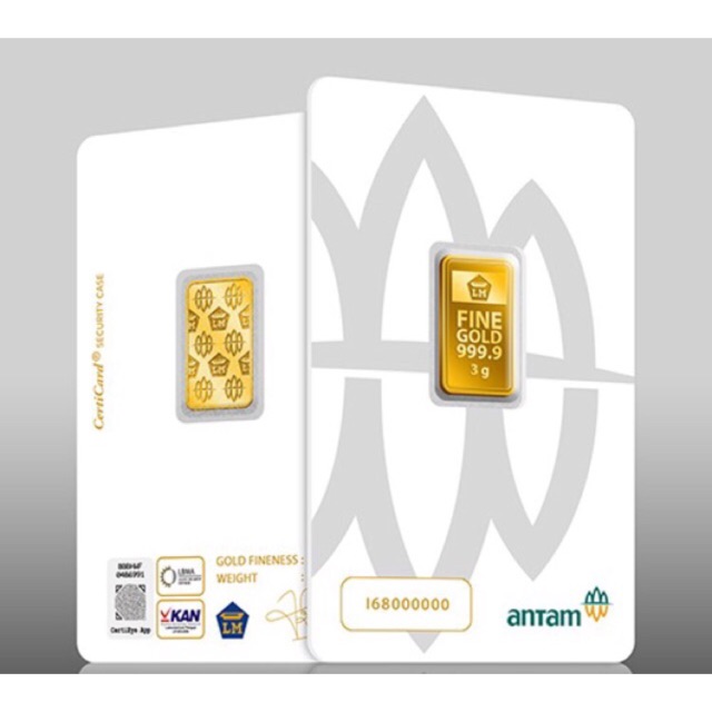 Logam mulia LM Antam press reinvented 0,5 gram 1 gram 2 gram 3 gram 4 gram ori 100%