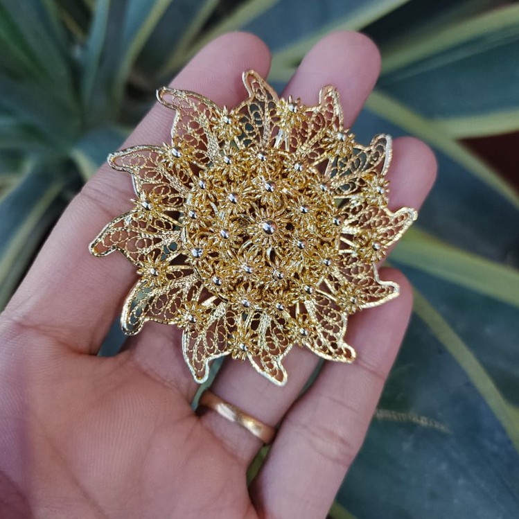 Cincin Matahari Bahan tembaga Berlapis Emas