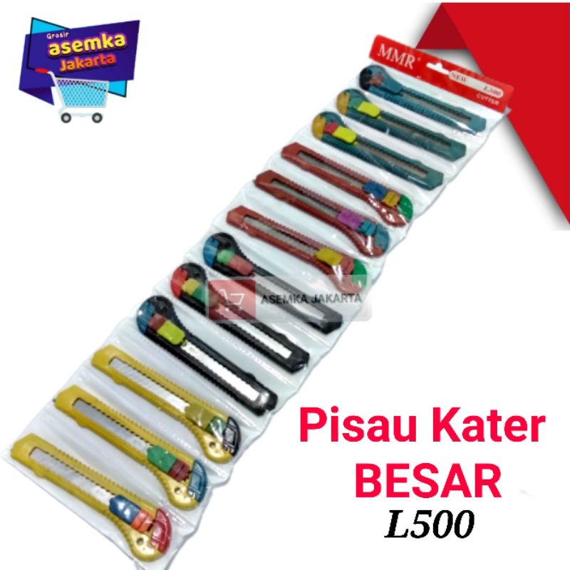 

Pisau Kater MMR 12pcs Cutter besar Warna Kemasan Renceng