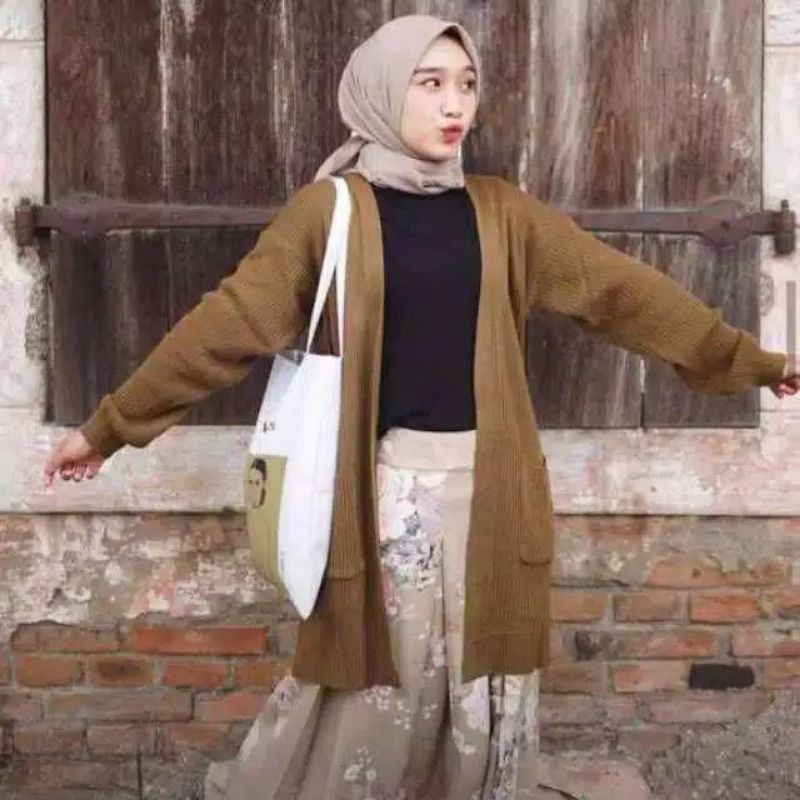 SN - Long Cardigan Belle outher Rajut halus premium