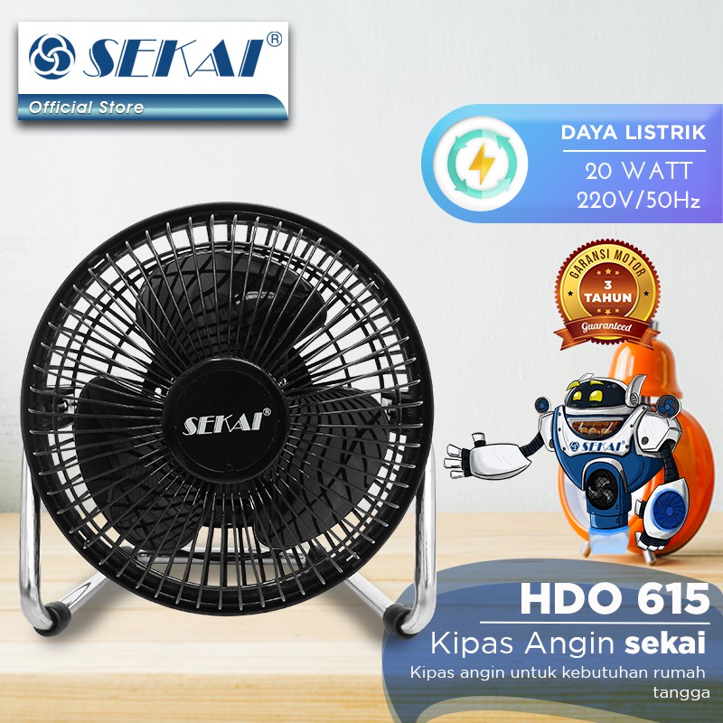 Sekai Kipas Angin Meja Desk HDO 615 S 6 Inch 20 Watt