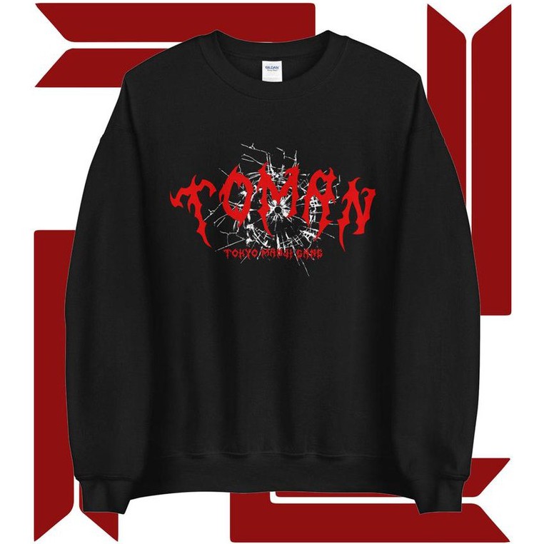 Crewneck Toman Crashed Anime Manga Tokyo Revengers Premium Cotton Fleece