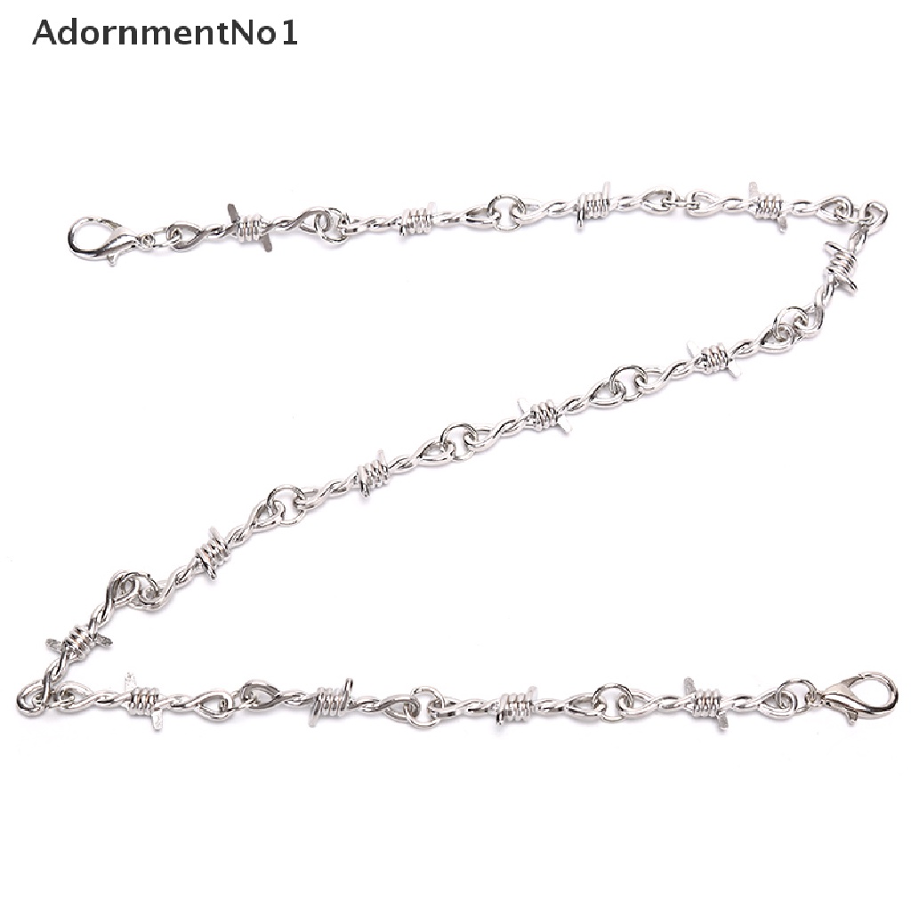 (AdornmentNo1) Kalung Choker Rantai Duri Gaya Punk Hip Hop Untuk Pria / Wanita