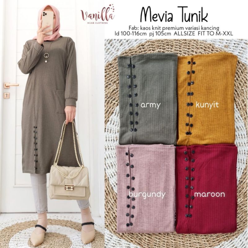Tunik wanita muslim rachel dan mevia