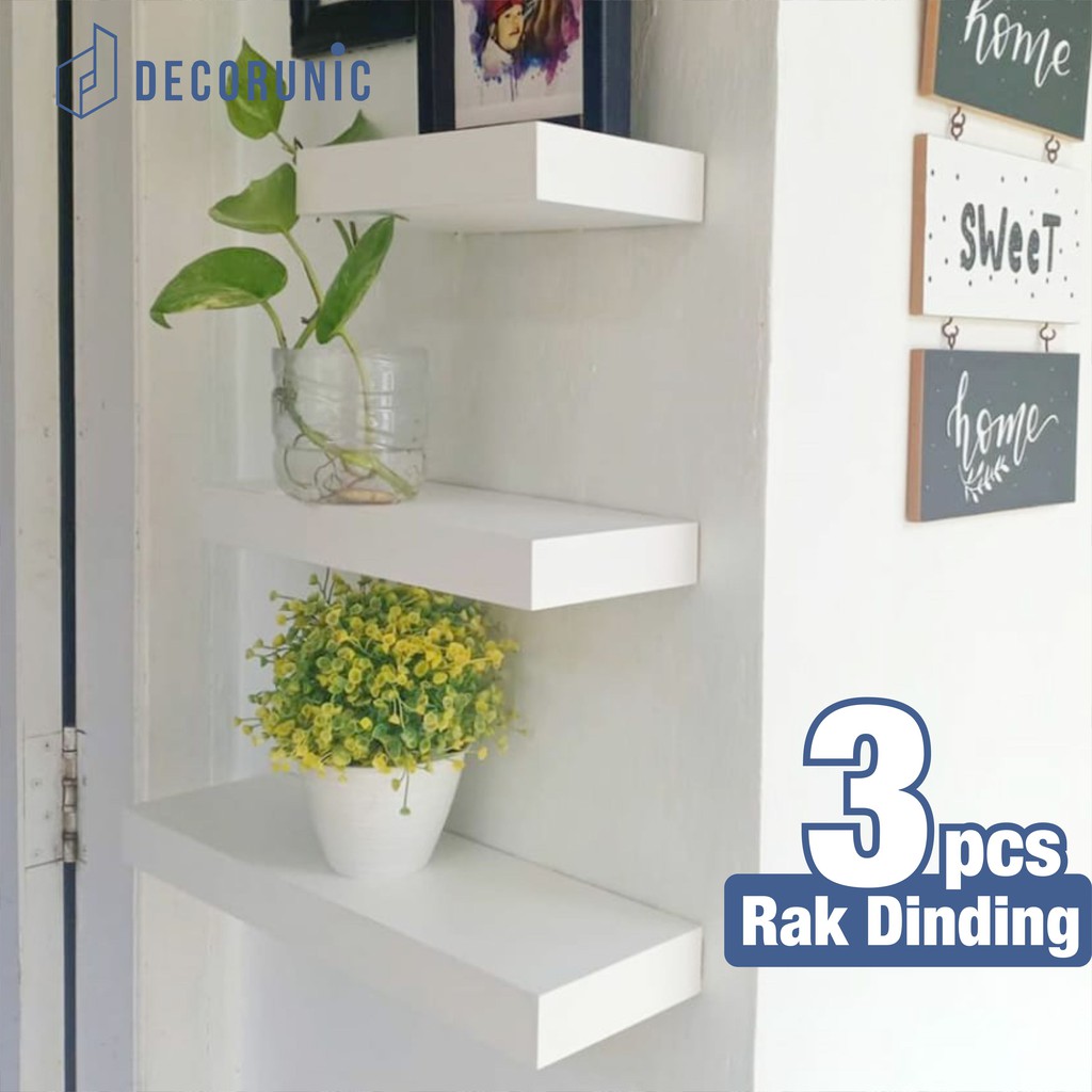  Decorunic Floating Shelf Rak Dinding  Minimalis  ukuran  