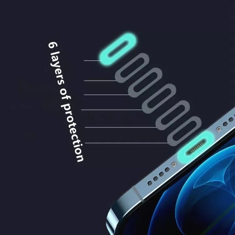 5pcs Luminous Charging Port Film Untuk Antarmuka Tipe-C Charging Port Stiker Pelindung Anti Gores Universal