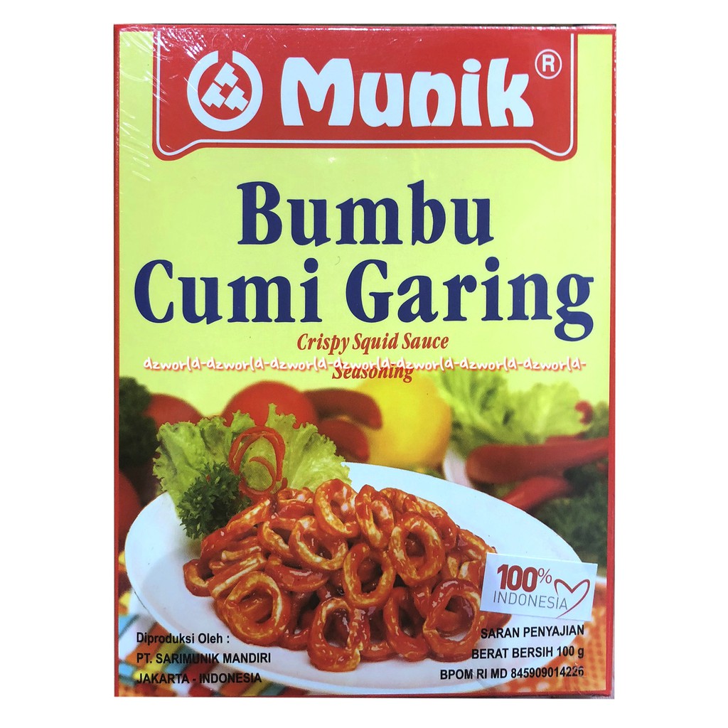 

Munik Bumbu Cumi Garing Crispy Sauce Seasoning Bumbu Instan 100gr