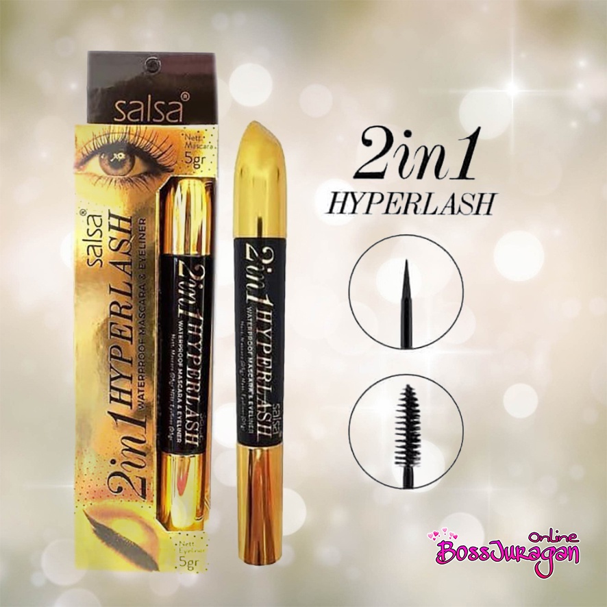 (BOSS) (BPOM) SALSA 2 IN 1 HYPERLASH MASCARA / SALSA MASTER EYELINER BOLD