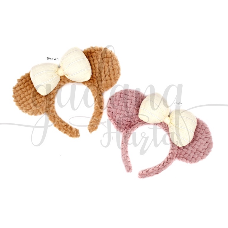 Bando Duffy Ear With Ribbon Bandana Motif Telinga Pita GH 211122