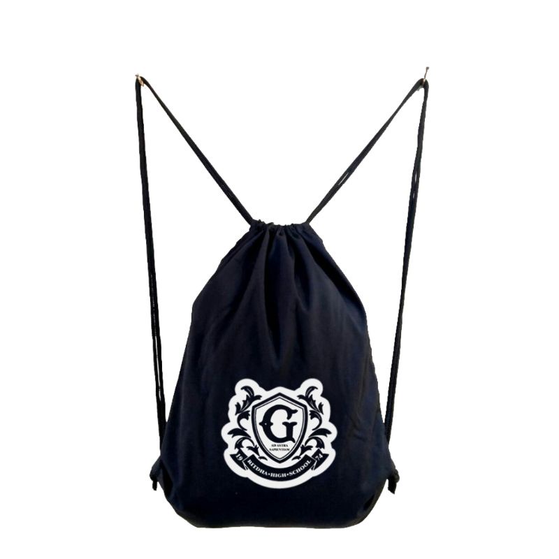 totebag stringbag bahan drill hitam motif The Gifted thailand merchandise drama series