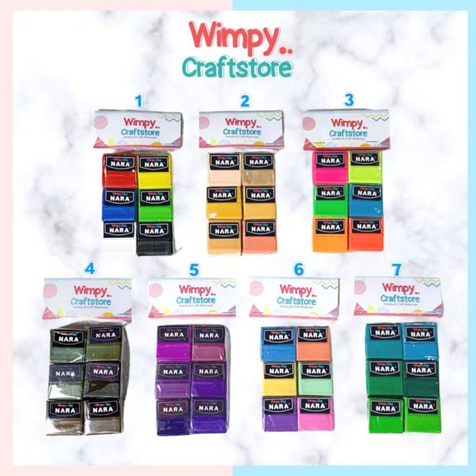 Paket NARA Clay Bahan Polymer Clay Fimo Premo Sculpey Bahan Clay