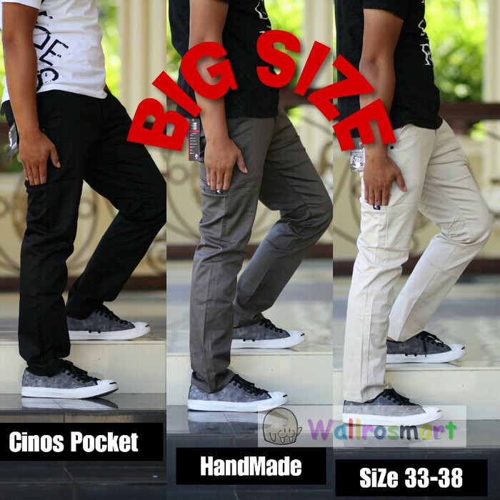 CELANA CHINO POCKET BIG SIZE / CINO CINOS POCKET OVER SIZE / JUMBO