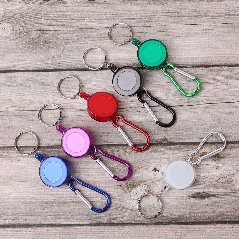 Top Retractable Key Chain Portable Labu Gesper Lencana Gantungan Kunci Pancing