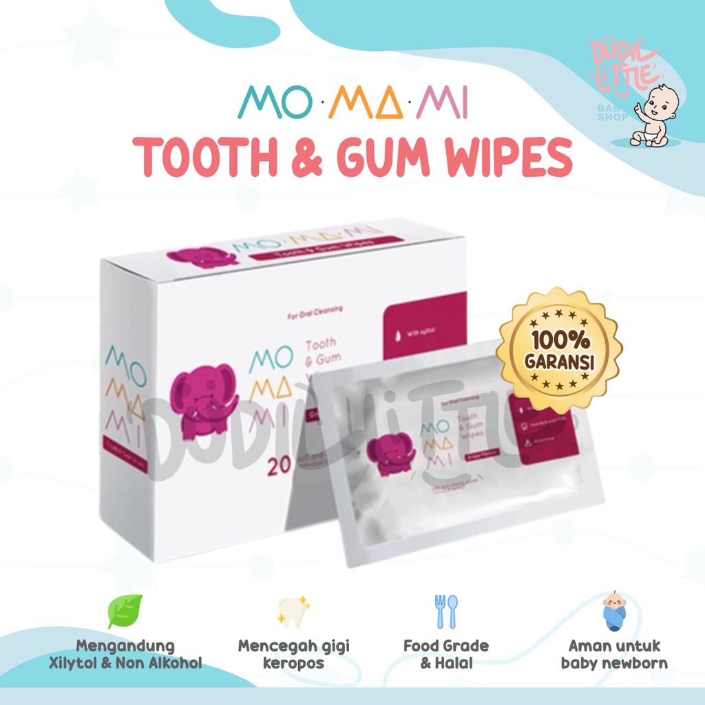 MoMaMi Tooth &amp; Gum TISU Basah Untuk Membersihkan Gigi Bayi