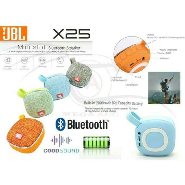 NEW Speaker Bluetooth JBL X25 Aksesoris Perlengkapan Handphone Salon Aktif Mini Portabel