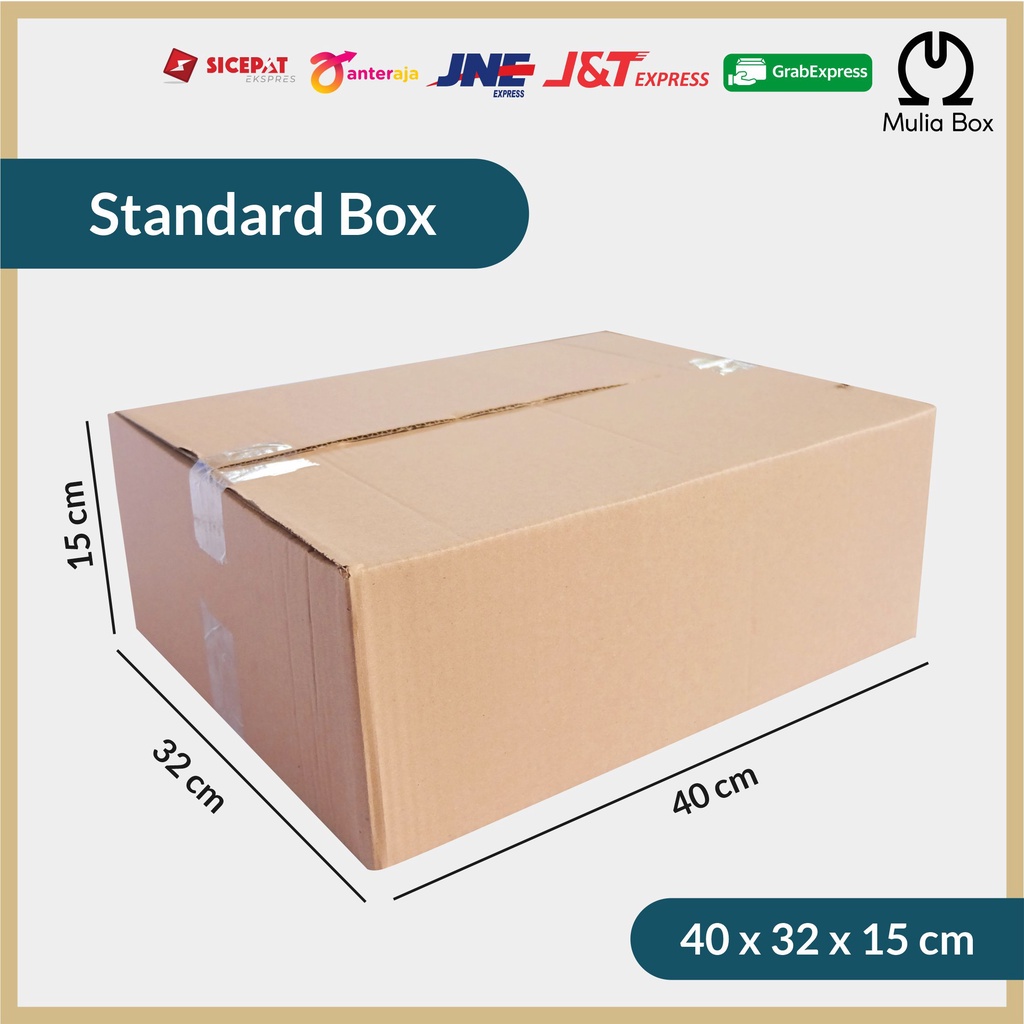 

Kardus Packing Standar Box 40 x 32 x 15 cm Corrugated Karton Dus Besar Polos Packaging Serbaguna