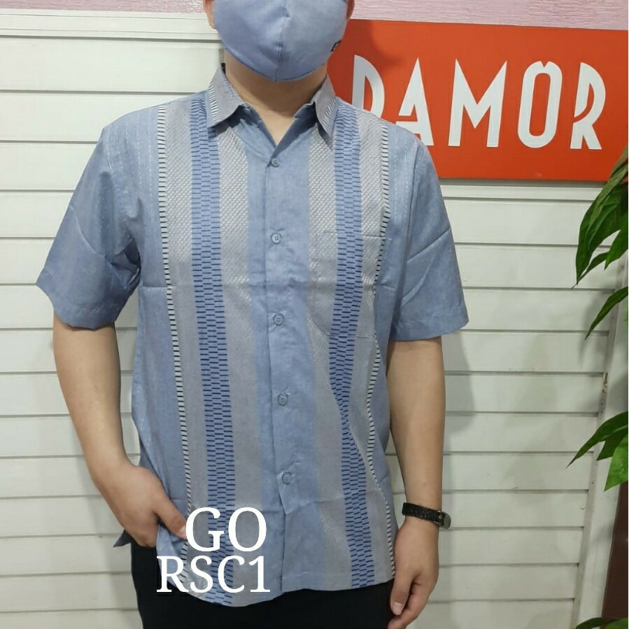 gos  RSC DAMOR (CRESSIDA) KEMEJA Reguler Pria Baju Cowok Pakaian Pria Kemeja Lengan Pendek Kasual