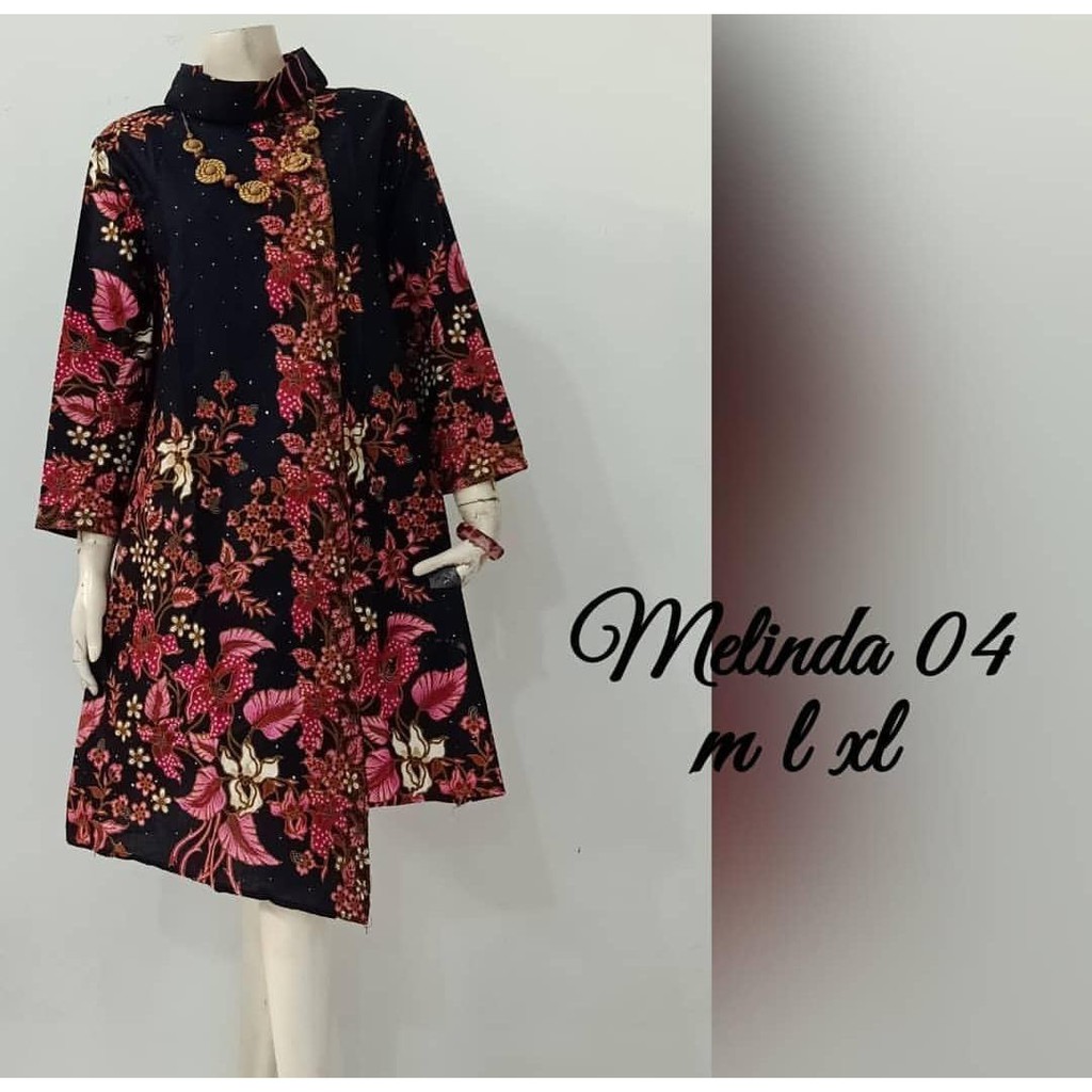 Batik Tunik Melinda Bahan Katun Primisima Unggul Jaya Ukuran All Size Ld 105 Cm