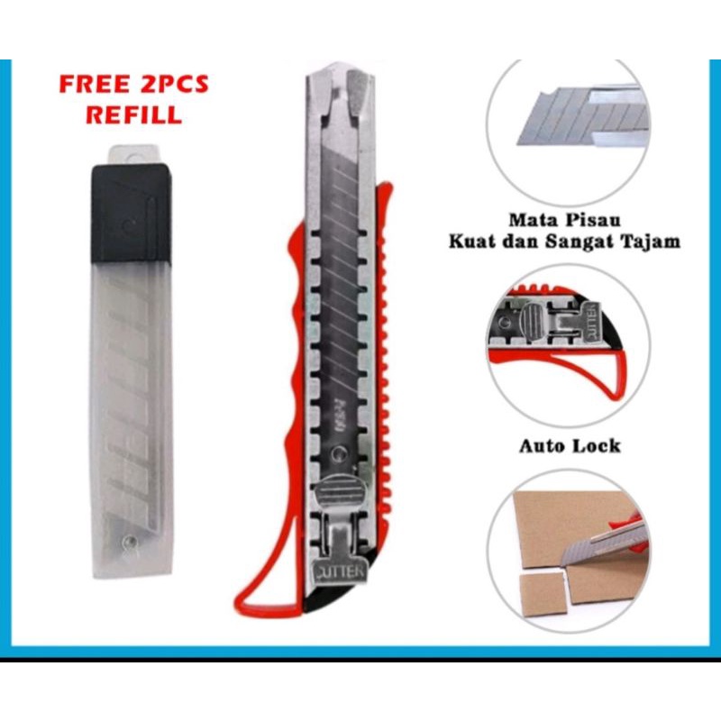 PISAU CUTTER UKURAN BESAR FREE REFILL