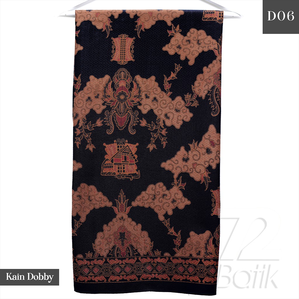 KAIN BATIK PREMIUM Dobby Motif Rumah Adat Warna Biru Dongker Coklat Cokelat Choklat 726878 Cap 72 Jarik Jarit Samping Kebat Panjang Batik Dobby Modern Premium Bahan Seragam Batik Pernikahan Kantor Keluarga Murah Kamen Jadi Batik Bali Lembaran