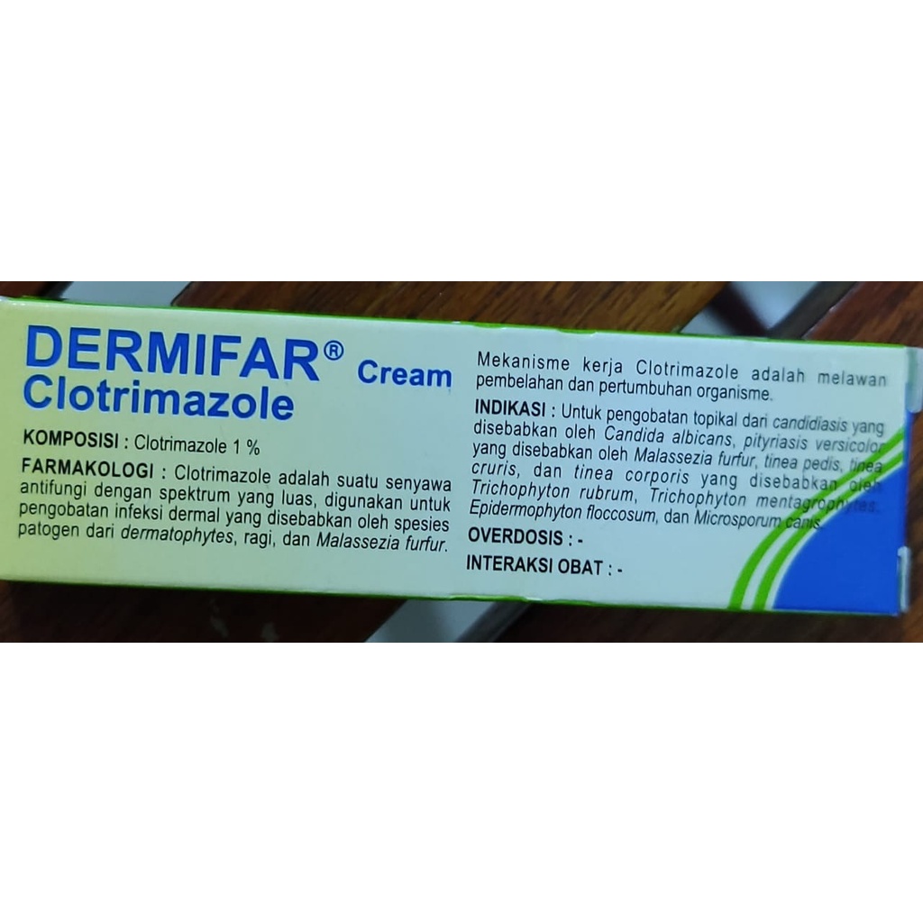 Dermifar Cream 5 Gram / Clotrimazole / Mengatasi Gatal Karena Jamur / Panu / Kurap / Kutu Air