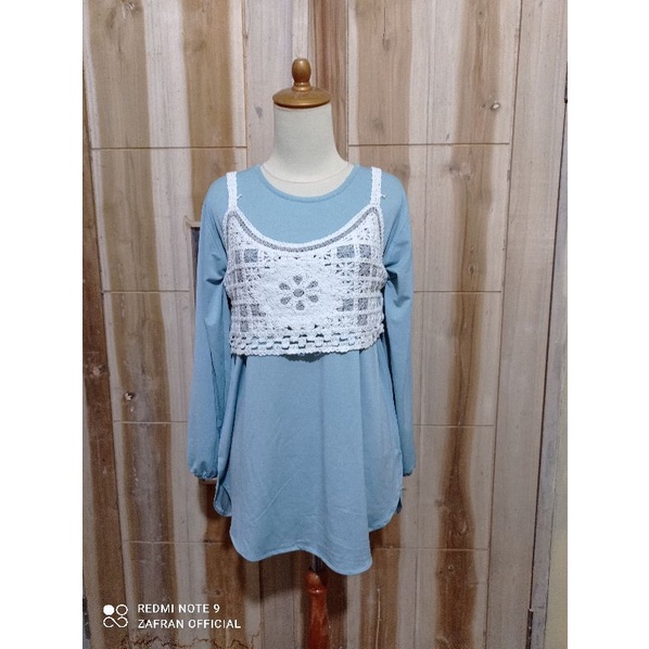 atasan / tunik vest rajut Korea import