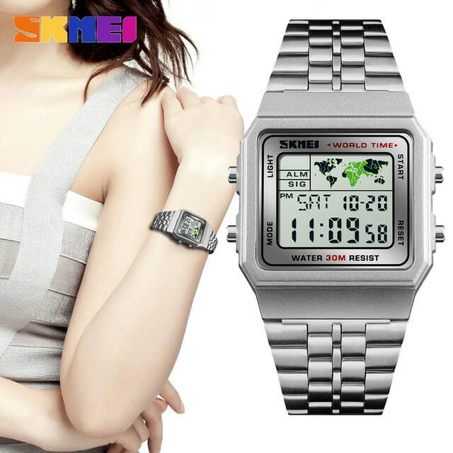 Jam wanita SKMEI 1338 digital original WR